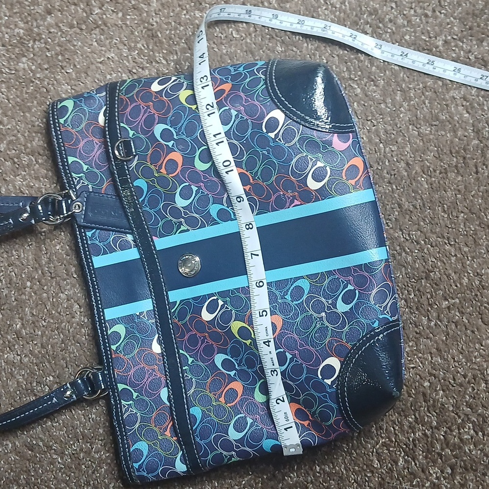 Coach Colorful Monogram Tote Bag - Picture 14 of 16